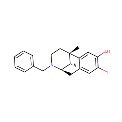 C[C@@H]1[C@H]2Cc3cc(I)c(O)cc3[C@@]1(C)CCN2Cc1ccccc1 ZINC000169340549