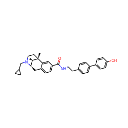 C[C@@H]1[C@H]2Cc3ccc(C(=O)NCCc4ccc(-c5ccc(O)cc5)cc4)cc3[C@@]1(C)CCN2CC1CC1 ZINC000169292030