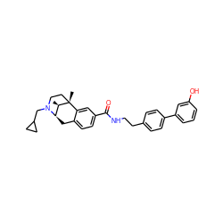 C[C@@H]1[C@H]2Cc3ccc(C(=O)NCCc4ccc(-c5cccc(O)c5)cc4)cc3[C@@]1(C)CCN2CC1CC1 ZINC000169291662