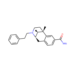 C[C@@H]1[C@H]2Cc3ccc(C(N)=O)cc3[C@@]1(C)CCN2CCc1ccccc1 ZINC000169369869