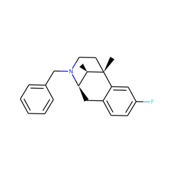 C[C@@H]1[C@H]2Cc3ccc(F)cc3[C@@]1(C)CCN2Cc1ccccc1 ZINC000169339365