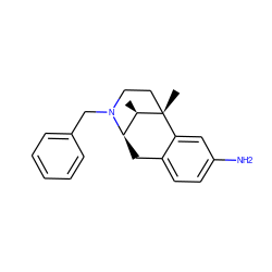 C[C@@H]1[C@H]2Cc3ccc(N)cc3[C@@]1(C)CCN2Cc1ccccc1 ZINC000169338210