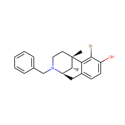 C[C@@H]1[C@H]2Cc3ccc(O)c(Br)c3[C@@]1(C)CCN2Cc1ccccc1 ZINC000169340443