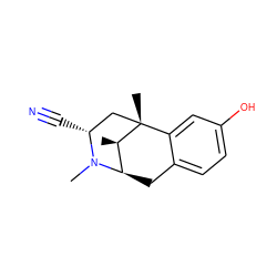 C[C@@H]1[C@H]2Cc3ccc(O)cc3[C@@]1(C)C[C@@H](C#N)N2C ZINC000169368036