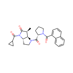 C[C@@H]1C(=O)N(C(=O)C2CC2)[C@H]2CCN(C(=O)[C@@H]3CCCN3C(=O)c3cccc4ccccc34)[C@H]12 ZINC000013527848