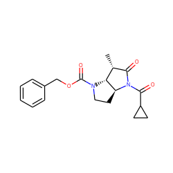 C[C@@H]1C(=O)N(C(=O)C2CC2)[C@H]2CCN(C(=O)OCc3ccccc3)[C@H]12 ZINC000013443210