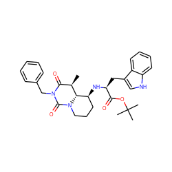 C[C@@H]1C(=O)N(Cc2ccccc2)C(=O)N2CCC[C@H](N[C@@H](Cc3c[nH]c4ccccc34)C(=O)OC(C)(C)C)[C@@H]12 ZINC000028462249