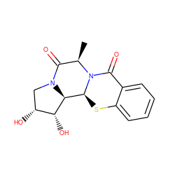 C[C@@H]1C(=O)N2C[C@@H](O)[C@@H](O)[C@@H]2[C@@H]2Sc3ccccc3C(=O)N21 ZINC000653733682