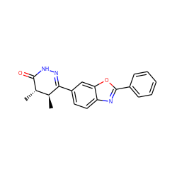 C[C@@H]1C(=O)NN=C(c2ccc3nc(-c4ccccc4)oc3c2)[C@H]1C ZINC000139599018