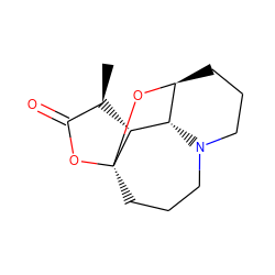 C[C@@H]1C(=O)O[C@@]23CCCN4CCC[C@H](O2)[C@H]4[C@@H]13 ZINC000066156804