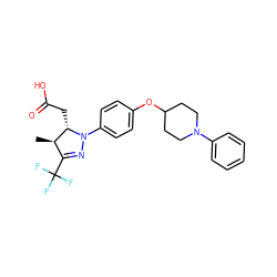 C[C@@H]1C(C(F)(F)F)=NN(c2ccc(OC3CCN(c4ccccc4)CC3)cc2)[C@H]1CC(=O)O ZINC000219553419