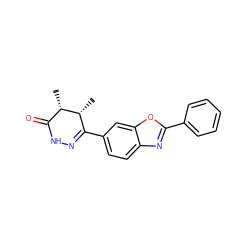 C[C@@H]1C(c2ccc3nc(-c4ccccc4)oc3c2)=NNC(=O)[C@@H]1C ZINC000139545738