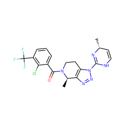 C[C@@H]1C=CNC(n2nnc3c2CCN(C(=O)c2cccc(C(F)(F)F)c2Cl)[C@@H]3C)=N1 ZINC000226012773