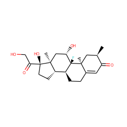 C[C@@H]1C[C@@]2(C)C(=CC1=O)CC[C@H]1[C@@H]3CC[C@](O)(C(=O)CO)[C@@]3(C)C[C@H](O)[C@@]12F ZINC000003876141