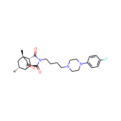 C[C@@H]1C[C@@]2(C)CC(=O)[C@H]1[C@@H]1C(=O)N(CCCCN3CCN(c4ccc(F)cc4)CC3)C(=O)[C@H]12 ZINC000261192765