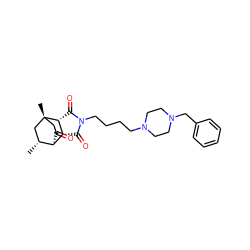 C[C@@H]1C[C@@]2(C)CC(=O)[C@H]1[C@H]1C(=O)N(CCCCN3CCN(Cc4ccccc4)CC3)C(=O)[C@H]12 ZINC000253665793