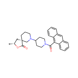 C[C@@H]1C[C@@]2(CCCN(C3CCN(C(=O)c4c5ccccc5cc5ccccc45)CC3)C2)C(=O)O1 ZINC000073137786