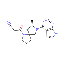 C[C@@H]1C[C@@]2(CCCN2C(=O)CC#N)CN1c1ncnc2[nH]ccc12 ZINC000169698976