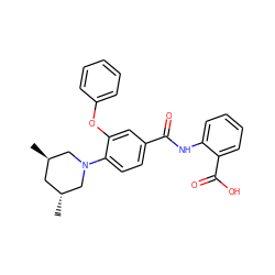 C[C@@H]1C[C@@H](C)CN(c2ccc(C(=O)Nc3ccccc3C(=O)O)cc2Oc2ccccc2)C1 ZINC000012341145