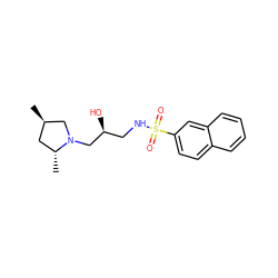 C[C@@H]1C[C@@H](C)N(C[C@@H](O)CNS(=O)(=O)c2ccc3ccccc3c2)C1 ZINC000028892112