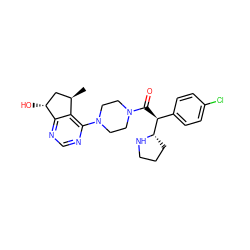 C[C@@H]1C[C@@H](O)c2ncnc(N3CCN(C(=O)[C@@H](c4ccc(Cl)cc4)[C@@H]4CCCN4)CC3)c21 ZINC000095572911