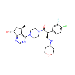 C[C@@H]1C[C@@H](O)c2ncnc(N3CCN(C(=O)[C@H](CNC4CCOCC4)c4ccc(Cl)c(F)c4)CC3)c21 ZINC000095575797