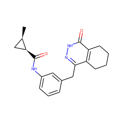 C[C@@H]1C[C@@H]1C(=O)Nc1cccc(Cc2n[nH]c(=O)c3c2CCCC3)c1 ZINC000167299984