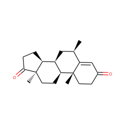 C[C@@H]1C[C@@H]2[C@@H]3CCC(=O)[C@]3(C)CC[C@@H]2[C@@]2(C)CCC(=O)C=C12 ZINC000036289201