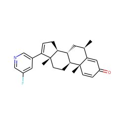 C[C@@H]1C[C@@H]2[C@H](CC[C@]3(C)C(c4cncc(F)c4)=CC[C@@H]23)[C@@]2(C)C=CC(=O)C=C12 ZINC000141080295