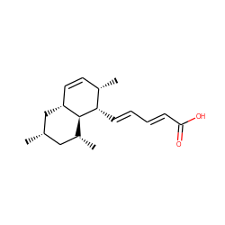 C[C@@H]1C[C@@H]2C=C[C@H](C)[C@H](/C=C/C=C/C(=O)O)[C@H]2[C@H](C)C1 ZINC000136588171