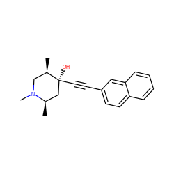 C[C@@H]1C[C@](O)(C#Cc2ccc3ccccc3c2)[C@H](C)CN1C ZINC000064539092