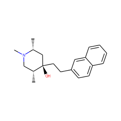 C[C@@H]1C[C@](O)(CCc2ccc3ccccc3c2)[C@H](C)CN1C ZINC000064539331