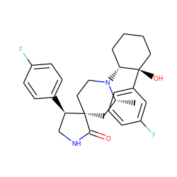 C[C@@H]1C[C@]2(CCN1[C@@H]1CCCC[C@]1(O)c1cccc(F)c1)C(=O)NC[C@H]2c1ccc(F)cc1 ZINC000038147509