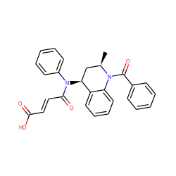 C[C@@H]1C[C@H](N(C(=O)/C=C/C(=O)O)c2ccccc2)c2ccccc2N1C(=O)c1ccccc1 ZINC000049034332