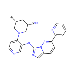 C[C@@H]1C[C@H](N)CN(c2ccncc2Nc2ncc3ccc(-c4ccccn4)nn23)C1 ZINC000142977947