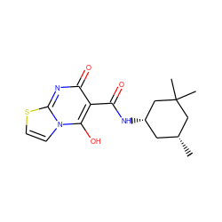 C[C@@H]1C[C@H](NC(=O)c2c(O)n3ccsc3nc2=O)CC(C)(C)C1 ZINC000100494546