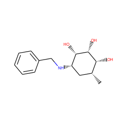 C[C@@H]1C[C@H](NCc2ccccc2)[C@H](O)[C@H](O)[C@@H]1O ZINC000036351300