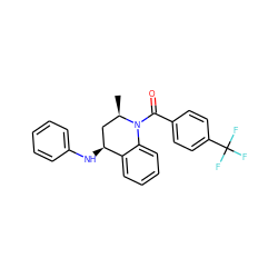 C[C@@H]1C[C@H](Nc2ccccc2)c2ccccc2N1C(=O)c1ccc(C(F)(F)F)cc1 ZINC000013490203