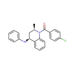 C[C@@H]1C[C@H](Nc2ccccc2)c2ccccc2N1C(=O)c1ccc(Cl)cc1 ZINC000002311838