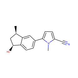 C[C@@H]1C[C@H](O)c2ccc(-c3ccc(C#N)n3C)cc21 ZINC000045261641