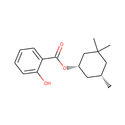 C[C@@H]1C[C@H](OC(=O)c2ccccc2O)CC(C)(C)C1 ZINC000000000370