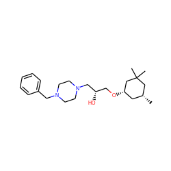 C[C@@H]1C[C@H](OC[C@H](O)CN2CCN(Cc3ccccc3)CC2)CC(C)(C)C1 ZINC000022588944