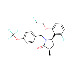 C[C@@H]1C[C@H](c2c(F)cccc2OCCF)N(Cc2ccc(OC(F)(F)F)cc2)C1=O ZINC000167393610