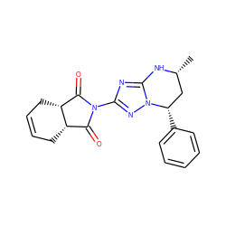 C[C@@H]1C[C@H](c2ccccc2)n2nc(N3C(=O)[C@H]4CC=CC[C@H]4C3=O)nc2N1 ZINC000005529334