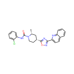 C[C@@H]1C[C@H](c2nc(-c3ccc4ccccc4n3)no2)CCN1C(=O)Nc1ccccc1Cl ZINC000072180491