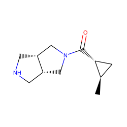 C[C@@H]1C[C@H]1C(=O)N1C[C@@H]2CNC[C@@H]2C1 ZINC000083824270