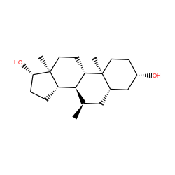 C[C@@H]1C[C@H]2C[C@@H](O)CC[C@]2(C)[C@H]2CC[C@]3(C)[C@@H](O)CC[C@H]3[C@@H]21 ZINC000029052096