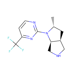 C[C@@H]1C[C@H]2CNC[C@H]2N1c1nccc(C(F)(F)F)n1 ZINC000038157688