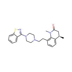 C[C@@H]1CC(=O)N(C)c2c(CCN3CCN(c4nsc5ccccc45)CC3)cccc21 ZINC000028528237