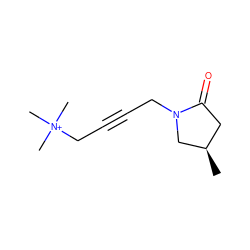 C[C@@H]1CC(=O)N(CC#CC[N+](C)(C)C)C1 ZINC000013833837